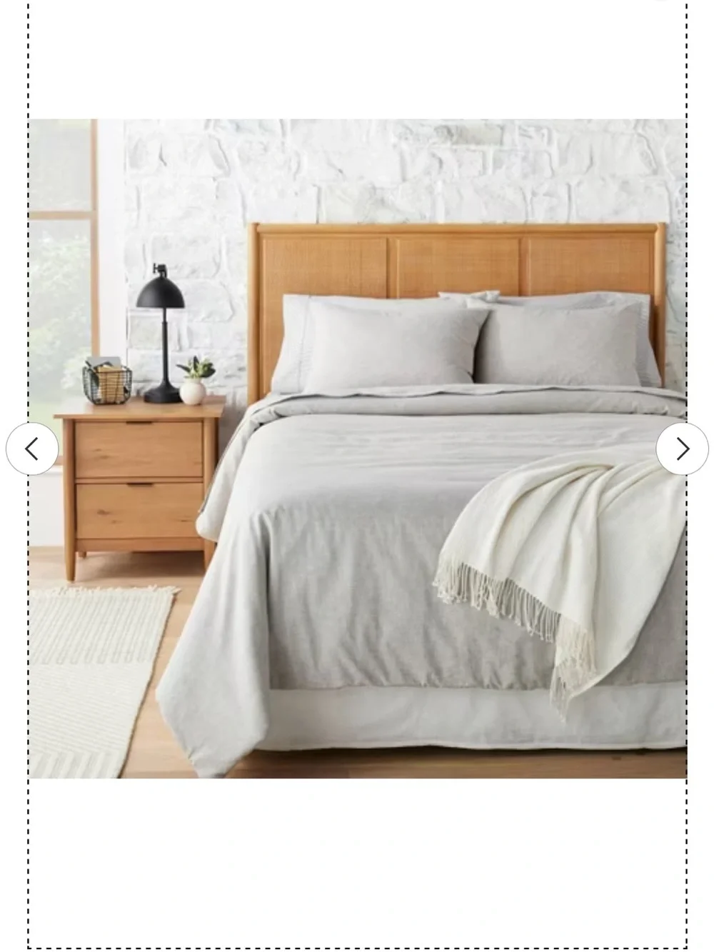 NEW Linen-Cotton Blend Queen Duvet Cover w/Matching Shams. light grey